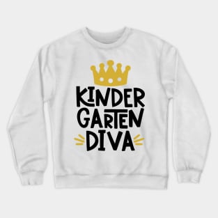 Kindergarten Diva Girls Cute Back to School Crewneck Sweatshirt